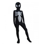 Fantasia Infantil Black Venom Homem Aranha Cosplay Traje Crianças Lentes