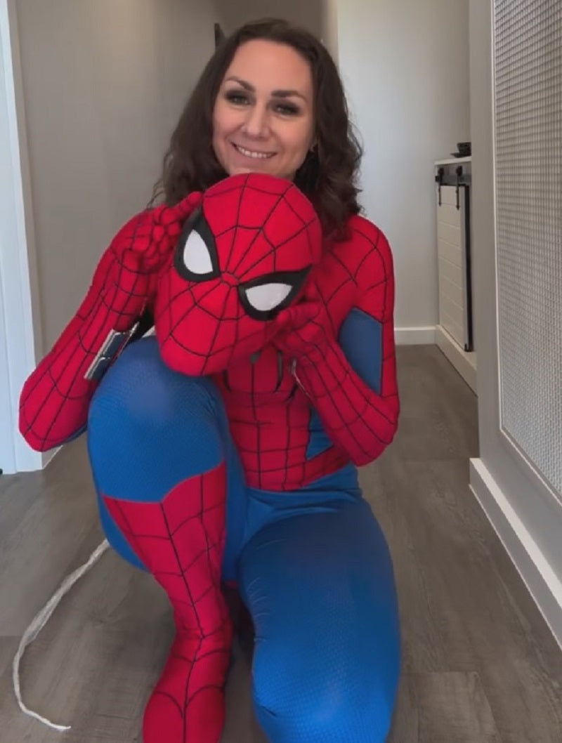 Fantasia Feminina Filme Homem Aranha: Novo Dia Traje Cosplay Luxo