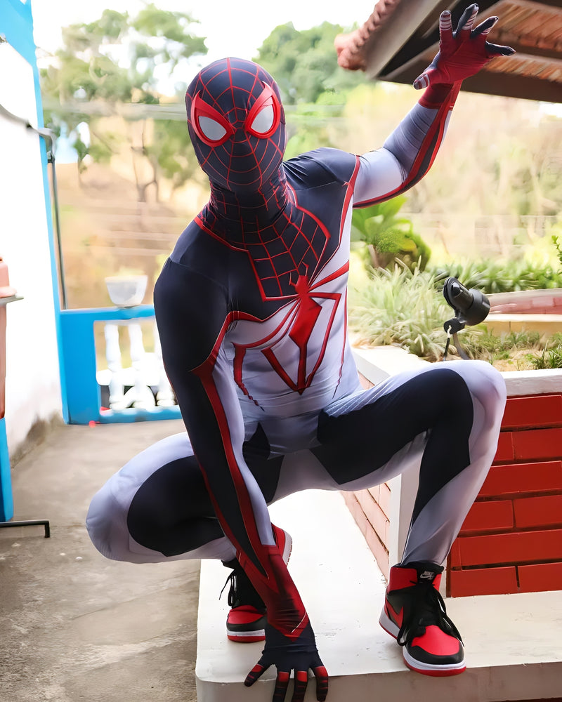 Fantasia Homem-Aranha Miles Morales Game Jogo PS4-PS5 Adulto Cosplay T