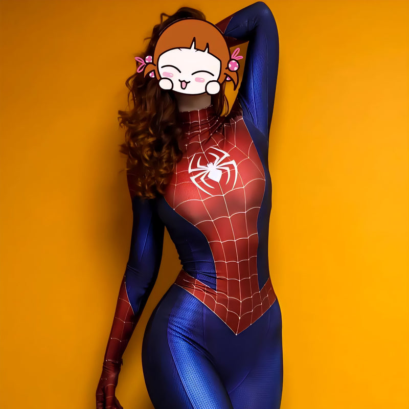 Fantasia Feminina Mulher-Aranha Spider-Woman Cosplay Traje Luxo Profissional