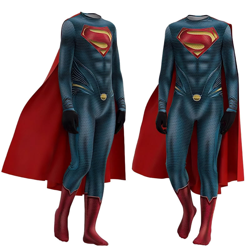 Fantasia Cosplay Infantil Superman Liga Da Justiça Traje Luxo Profissional