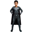 Fantasia Cosplay Infantil Superman Black Liga Da Justiça Traje Luxo Profissional