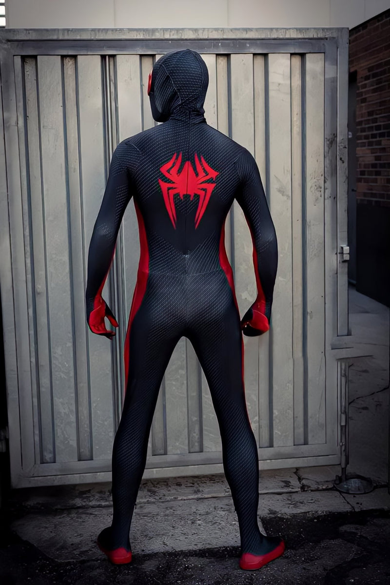 Fantasia Homem-Aranha Miles Morales Aranhaverso 2 Cosplay Traje Luxo Profissional