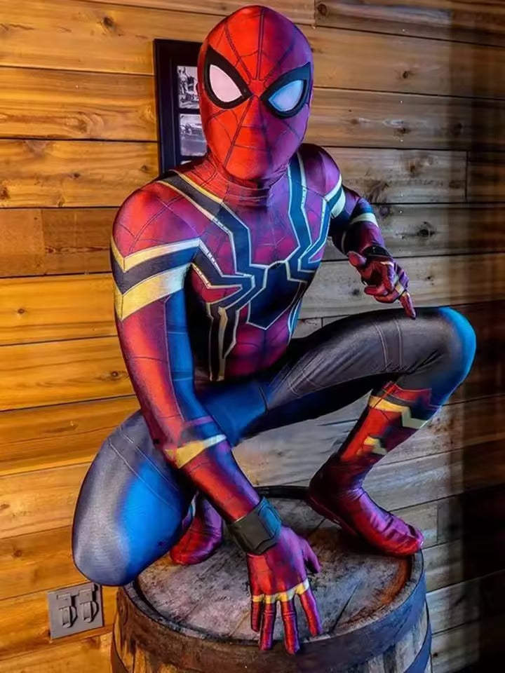 Fantasia Homem-Aranha de Ferro Vingadores Adulto Cosplay Traje Luxo