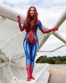 Fantasia Mary Jane Mulher Aranha Traje Cosplay Feminino Luxo Profissional