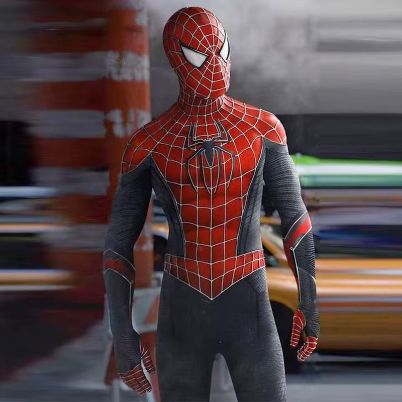 Fantasia Homem-Aranha Tobey Traje Híbrido Raimi Cosplay Luxo Traje Profissional