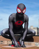 Fantasia Cosplay Miles Morales Aranhaverso Filme 2 Traje Luxo com Lentes