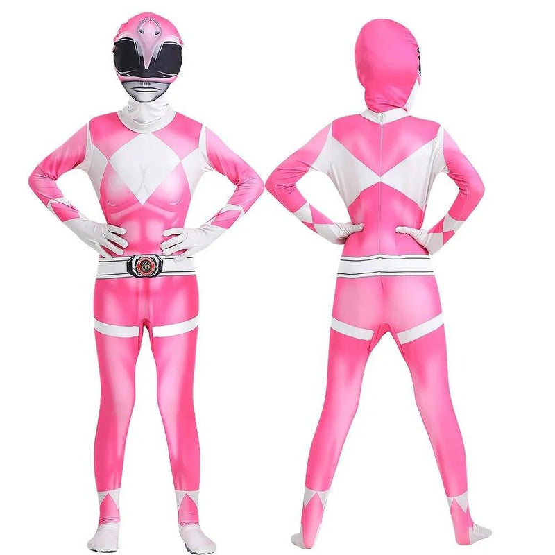 Fantasia Infantil Power Rangers Vermelho Clássico Cosplay Traje Crianças