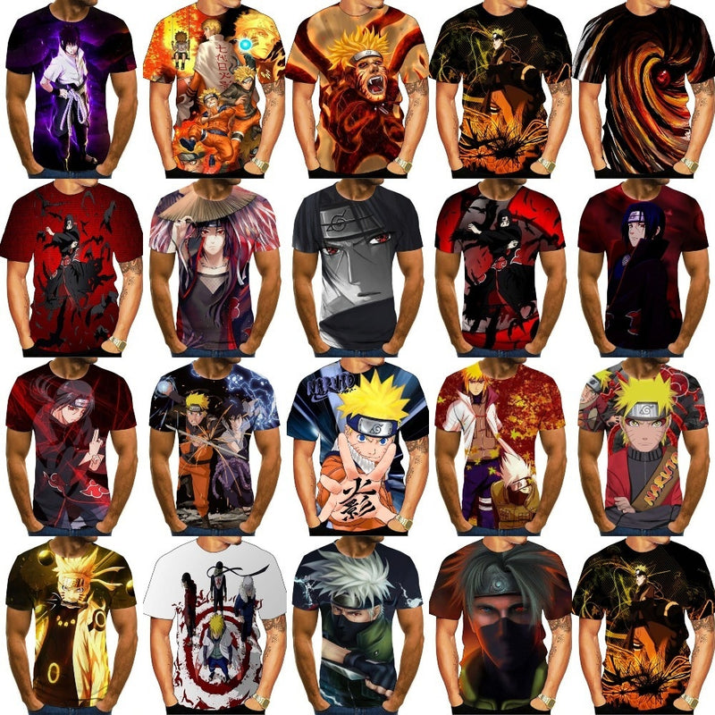Camisa Camiseta Naruto Uzumaki Naruto Shippuden Anime Impressão 3D Full