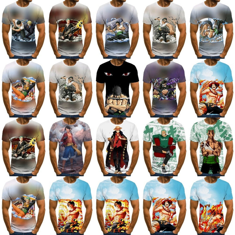 Camisa Camiseta Ace Poderes One Piece Anime Impressão 3D Full