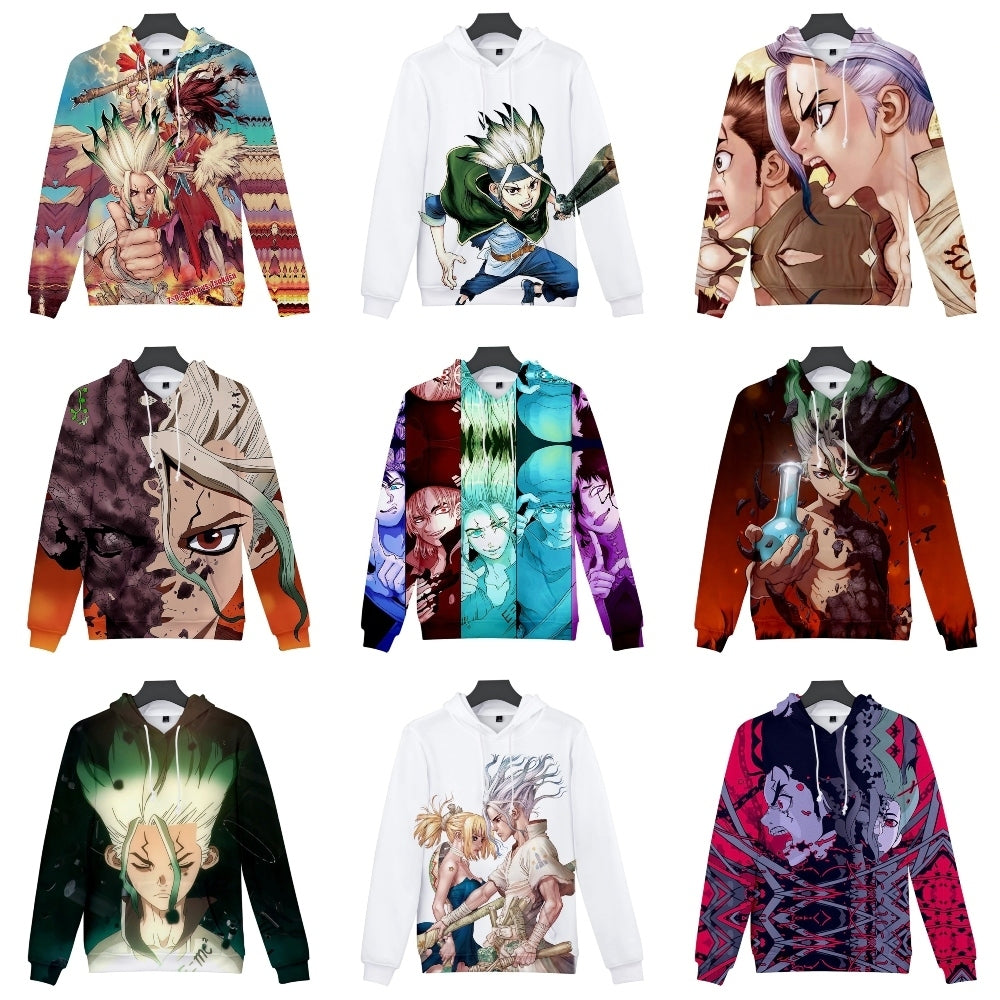 Blusa Jaqueta 3D Full Senku e Personagens Dr. Stone Anime Top