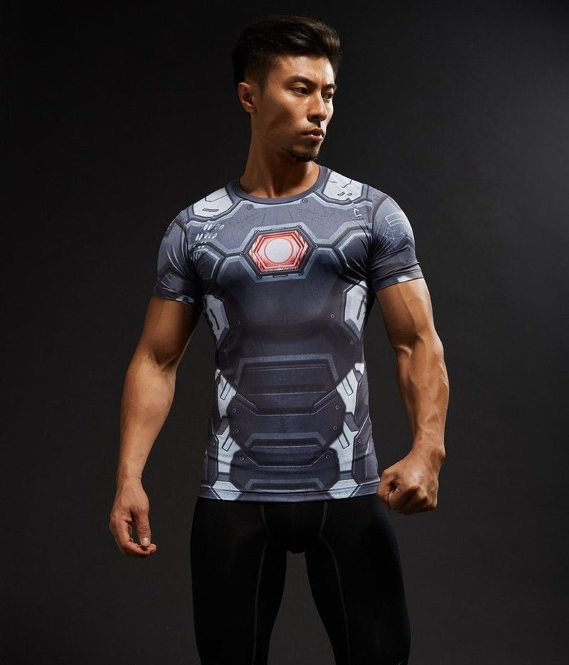 Camisa / Camiseta Hash Guard Compressão Homem De Ferro - Máquina De Combate