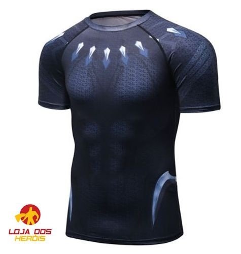 Camisa / Camiseta Hash Guard Compressão Pantera Negra - Vingadores Ultimato