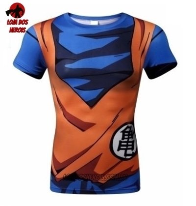 Camisa Camiseta Hash Guard Goku Clássica Versão 2 Dragon Ball Anime Compressão