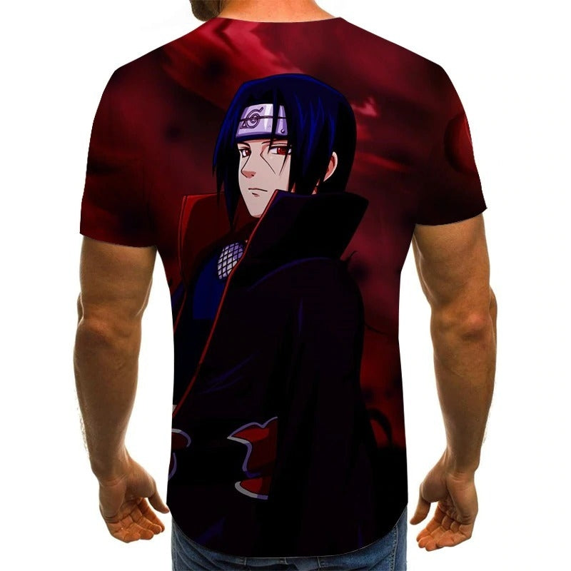 Camisa Camiseta Itachi Clássico Impressão 3D Anime Naruto Shippuden
