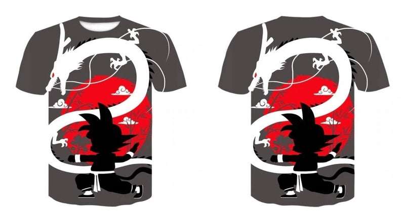 Camisa Camiseta Impressão 3D Goku Kid Dragon Ball Z Estilo Clássico