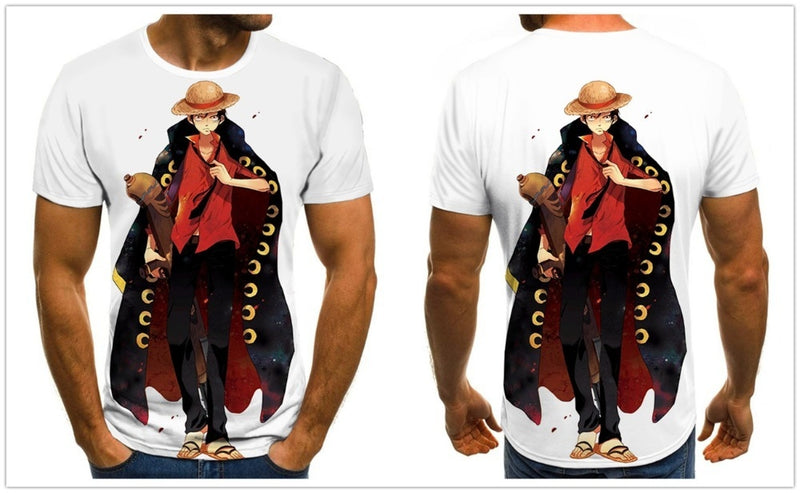 Camisa Camiseta Luffy Rei Dos Piratas One Piece Anime Impressão 3D Full