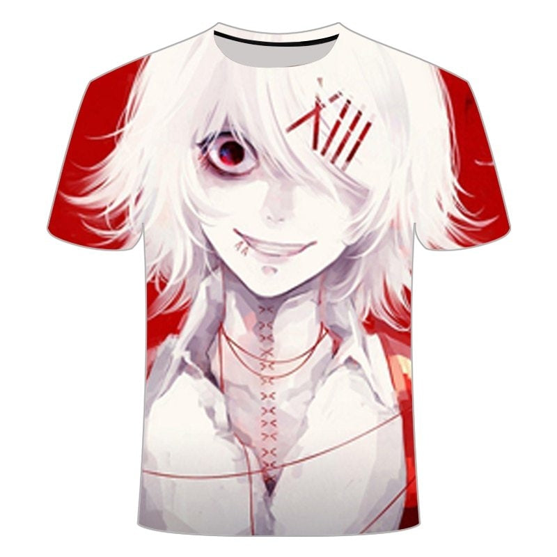 Camisa Camiseta Impressão 3D Tokyo Ghoul - Juuzou Suzuya Anime