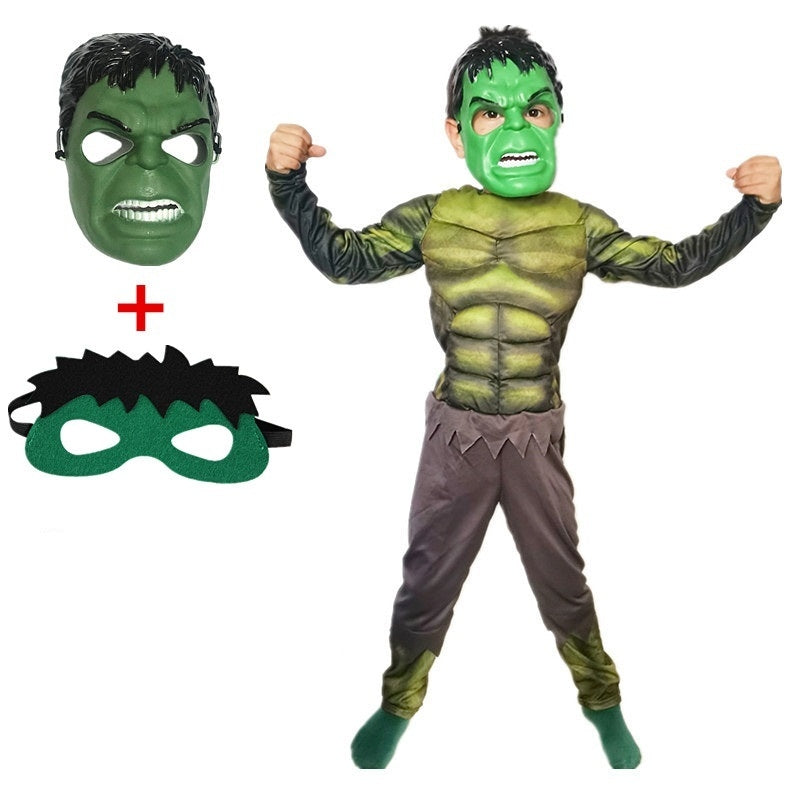 Fantasia Infantil Hulk Vingadores Com Enchimento Músculos Crianças Top