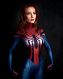 Fantasia Feminina Mulher Aranha Mary Jane Spider-Woman Traje Luxo Cosplay Mulheres