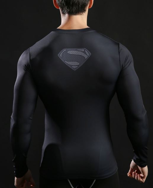 Camisa / Camiseta Hash Guard Superman Black Manga Compressão