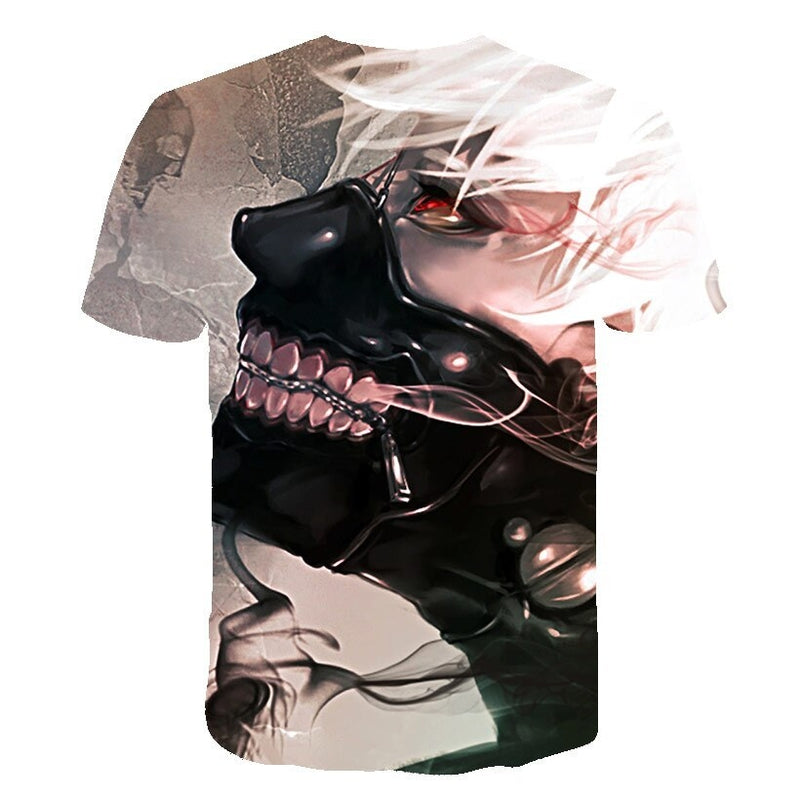 Camisa Camiseta Impressão 3D Tokyo Ghoul Re - Kaneki Anime