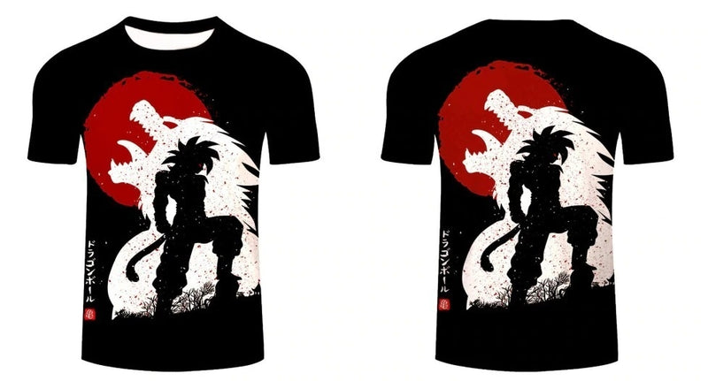 Camisa Camiseta Impressão 3D Goku Oozaru Dragon Ball Z Estilo Clássico