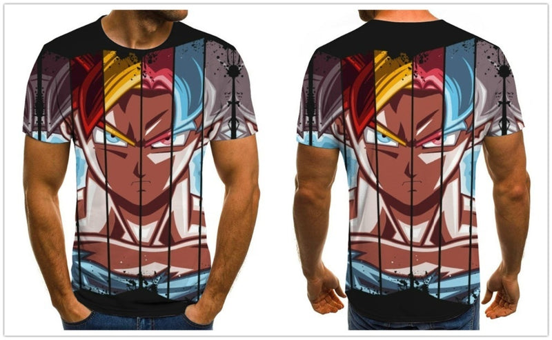 Camisa Camiseta Goku Transformações Dragon Ball Super Anime Impressão 3D Full
