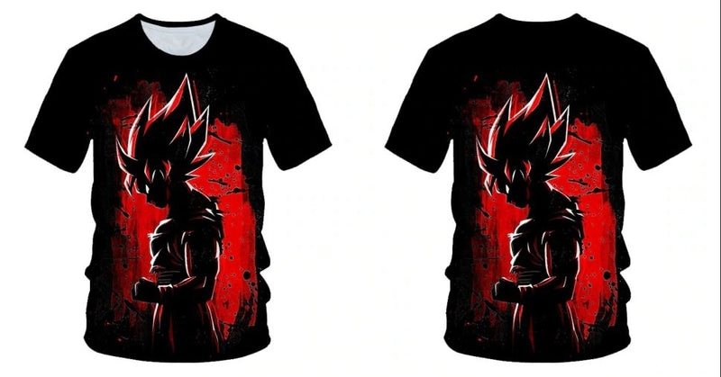 Camisa Camiseta Impressão 3D Goku Ssj 2 Dragon Ball Z Estilo Clássico