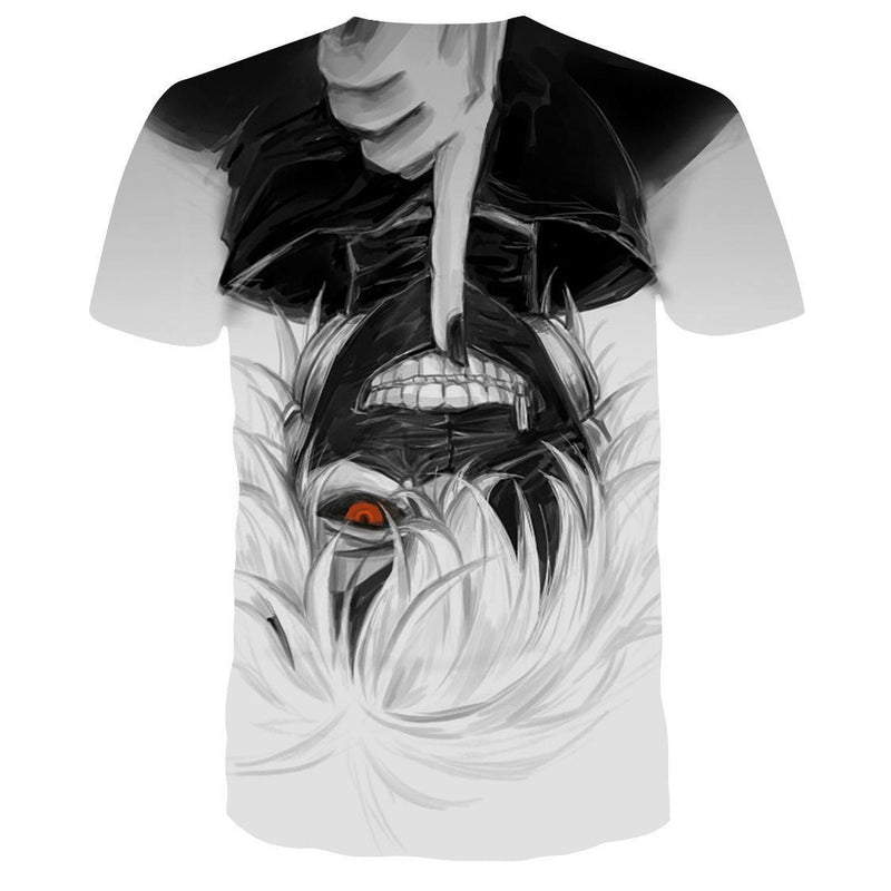 Camisa Camiseta Impressão 3D Tokyo Ghoul - Kaneki Modo Batalha Anime