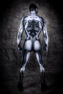 Fantasia Surfista Prateado Adulto Cosplay Traje Luxo Profissional