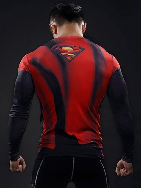 Camisa / Camiseta Hash Guard Superman Red Hq Manga Compressão