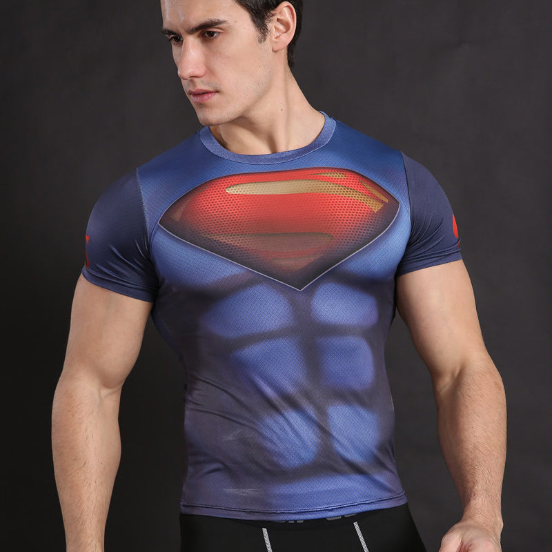 Camisa / Camiseta Hash Guard Superman Clássico Compressão