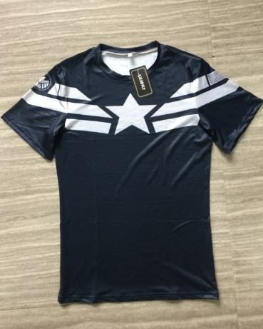 Camisa / Camiseta Hash Guard Capitão América clássica II Compressão