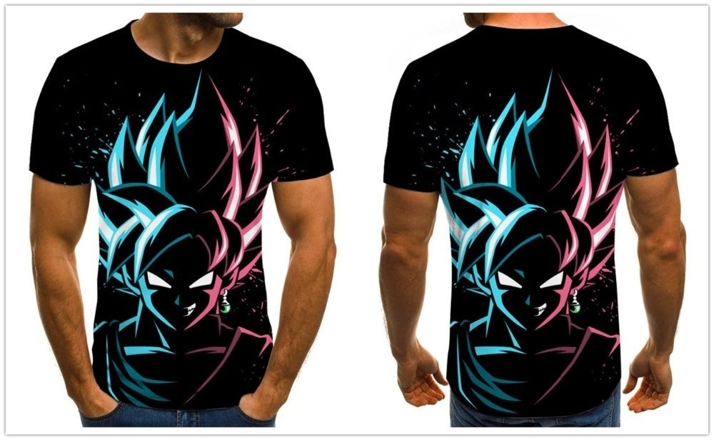 CAMISETA CAMISA GOKU BLACK KAMEHAMEHA DBZ ANIME MANGÁ DESENHO ANIMADO FULL  REF 0379