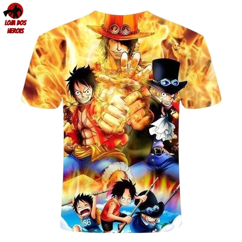 Camiseta Camisa One Piece Desenho Serie Anime Menino K37_x000D_