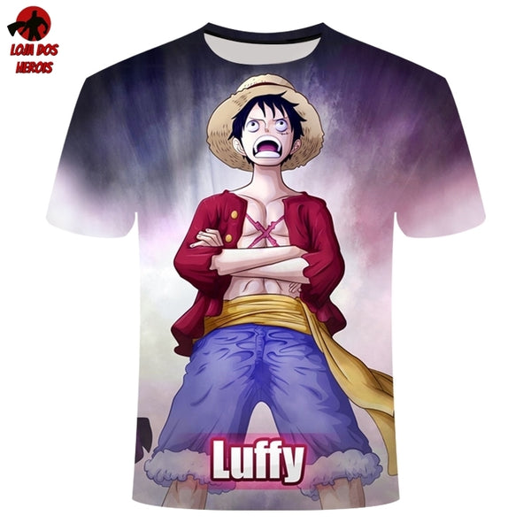 Camisa Camiseta Estampada Full 3d One Piece Monkey D. Luffy