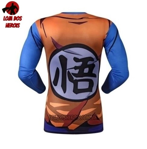 Camisa/Camiseta Hash Guard Goku Dragon Ball Z - Manga Compressão