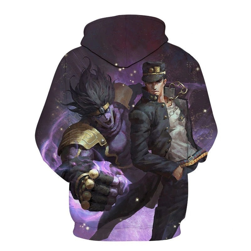 Blusa Jaqueta 3D Full Jotaro Kujo Anime JoJo's Bizarre Adventure Top