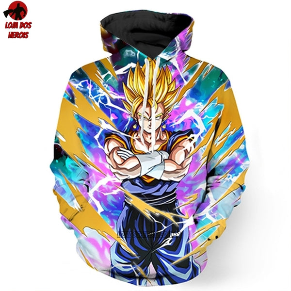 Blusa Jaqueta Capuz Touca Anime Dragon Ball Z Super - Sayajins