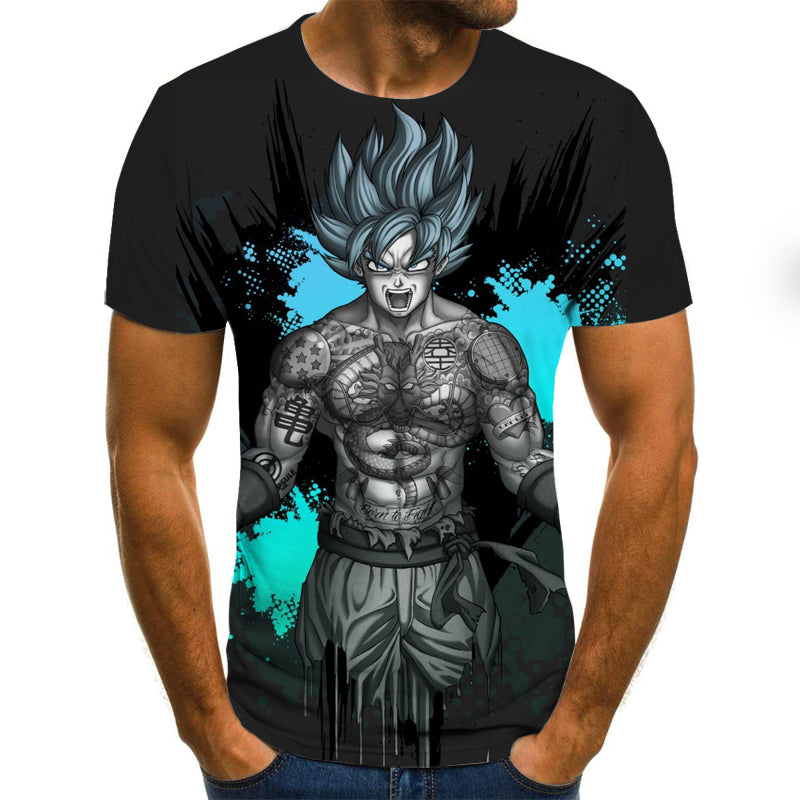 Camisa Camiseta Goku Shenlong Dragon Ball Z Anime Impressão 3D Full
