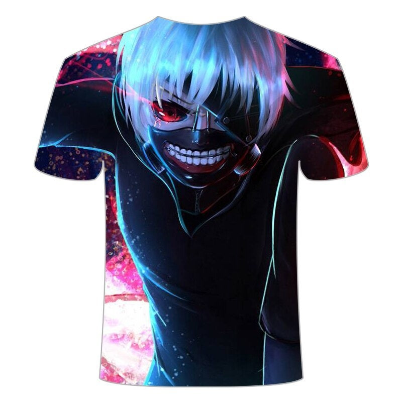 Camisa Camiseta Impressão 3D Tokyo Ghoul Re - Kaneki Hq Anime