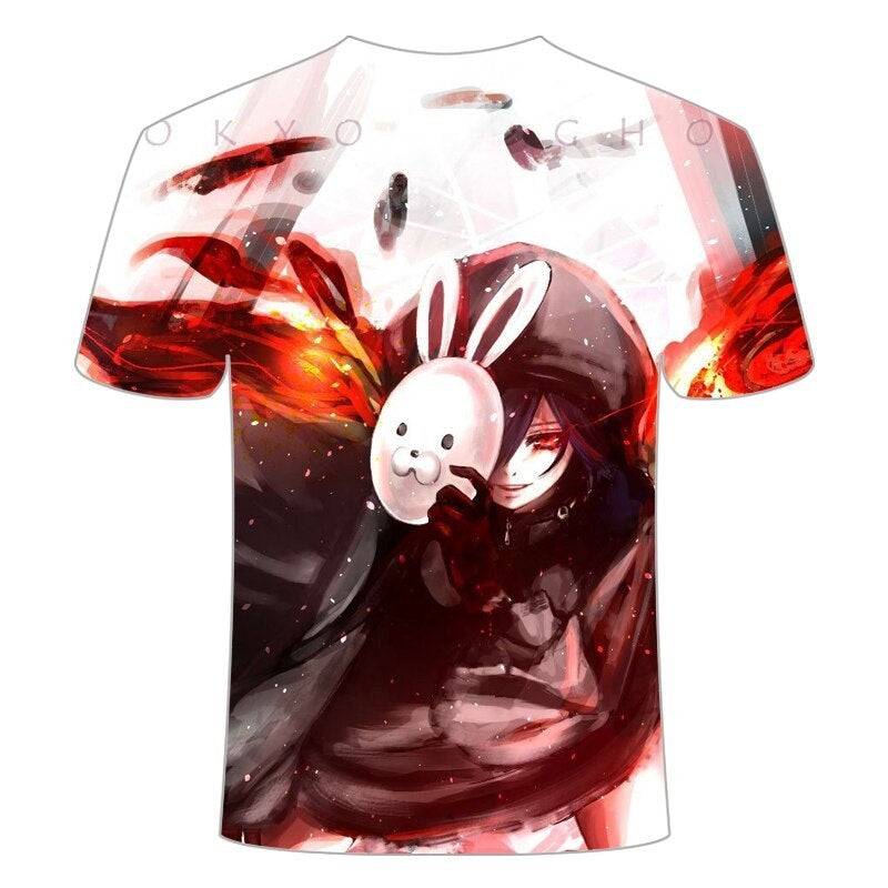 Camisa Camiseta Impressão 3D Tokyo Ghoul Re - Touka Máscara Anime