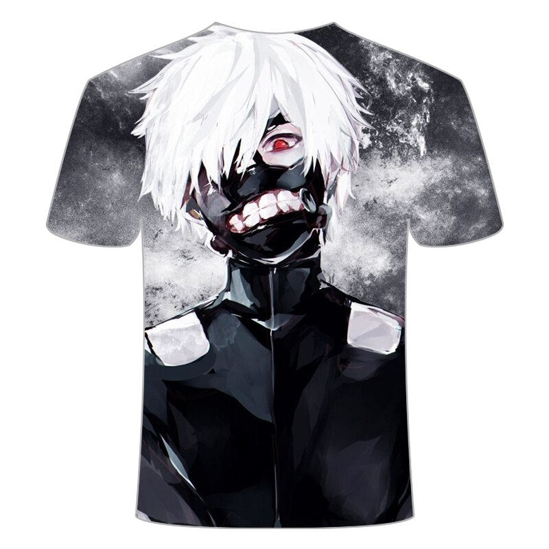Camisa Camiseta Impressão 3D Tokyo Ghoul Re - Kaneki Máscara Anime