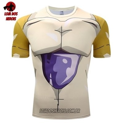 Camisa Camiseta Hash Guard Freeza Dourado Mod 2 Dragon Ball Super Anime Compressão
