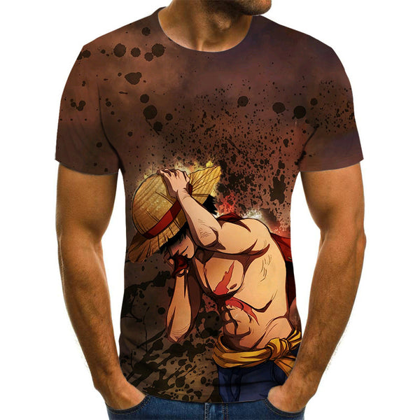 Camisa Camiseta Estampada Full 3d One Piece Monkey D. Luffy