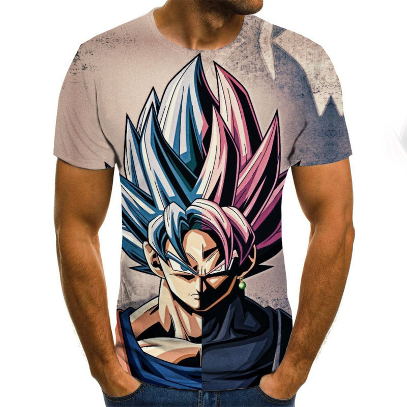 Camisa Camiseta Goku Vs Goku Black Dragon Ball Super Anime Impressão 3D Full