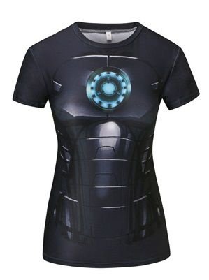 Camisa / Camiseta Hash Guard Homem De Ferro - Feminina Compressão