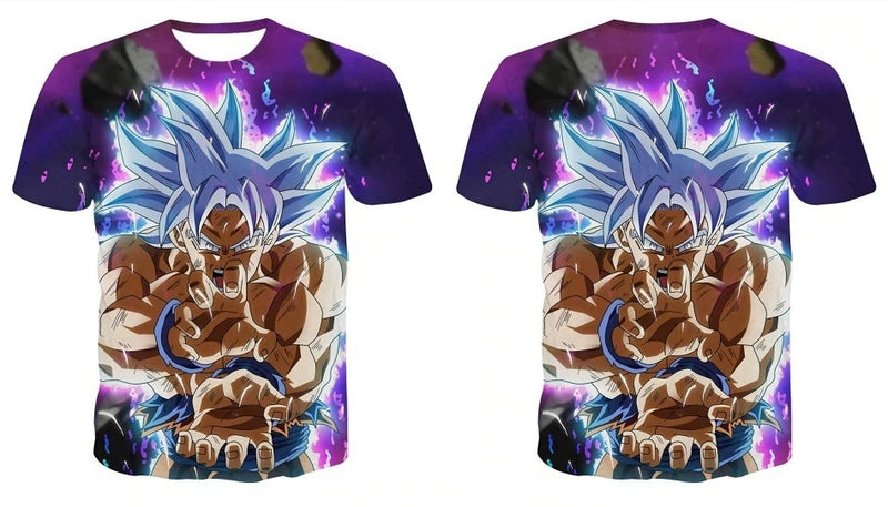 Camisa Camiseta Impressão 3D Goku Poder Dragon Ball Super Estilo Clássico