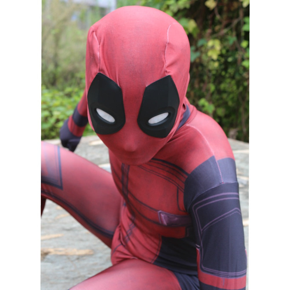 Fantasia Deadpool Clássico Cosplay Traje Luxo Adulto e Infantil